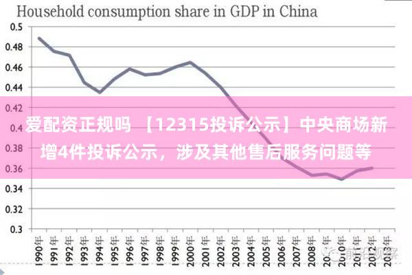 爱配资正规吗 【12315投诉公示】中央商场新增4件投诉公示，涉及其他售后服务问题等