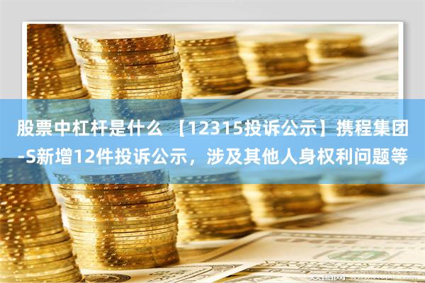 股票中杠杆是什么 【12315投诉公示】携程集团-S新增12件投诉公示，涉及其他人身权利问题等