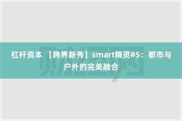 杠杆资本 【跨界新秀】smart精灵#5：都市与户外的完美融合