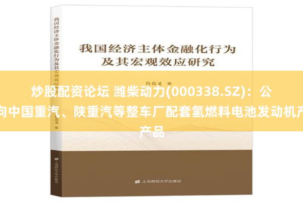 炒股配资论坛 潍柴动力(000338.SZ)：公司向中国重汽、陕重汽等整车厂配套氢燃料电池发动机产品