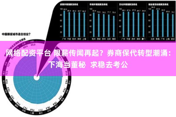 网络配资平台 限薪传闻再起？券商保代转型潮涌：下海当董秘  求稳去考公